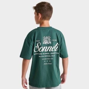Sonneti Boys' Green Graphic Tee youth large